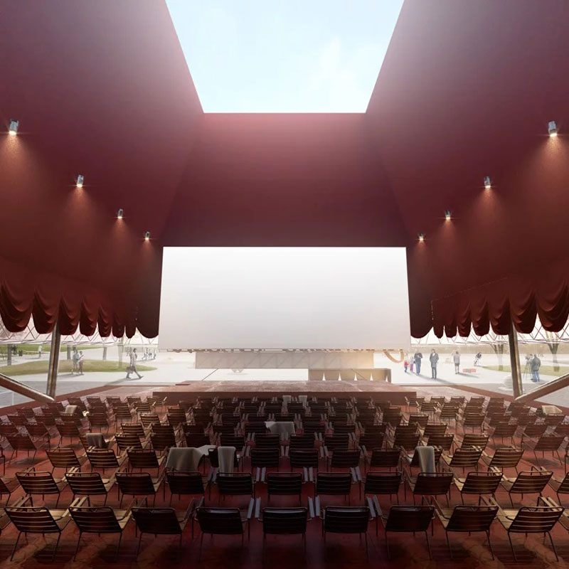 هولوگرام در معماری داخلی از غرفه سینمایی